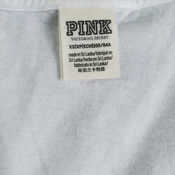 Victoria's Secret PINK V-Neck Bling Logo Tee - Picture 4 of 4